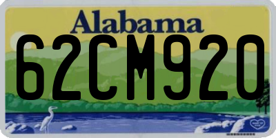 AL license plate 62CM920
