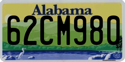 AL license plate 62CM980