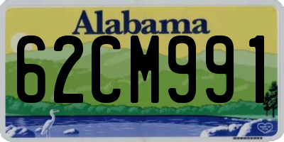AL license plate 62CM991