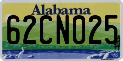 AL license plate 62CN025