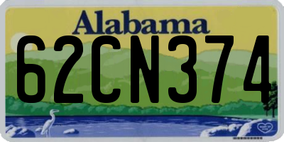 AL license plate 62CN374