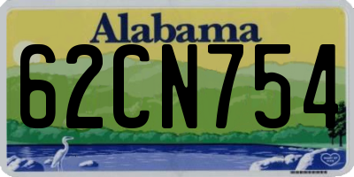 AL license plate 62CN754