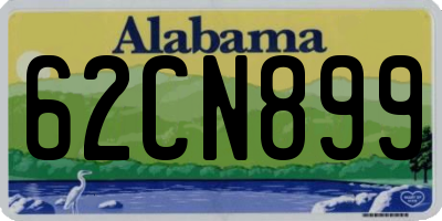 AL license plate 62CN899