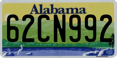 AL license plate 62CN992