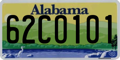 AL license plate 62CO101