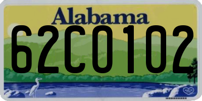 AL license plate 62CO102