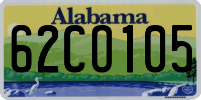AL license plate 62CO105
