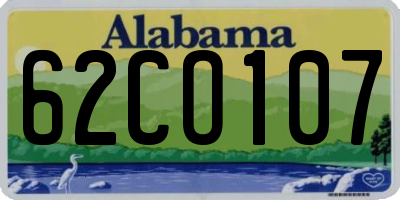 AL license plate 62CO107