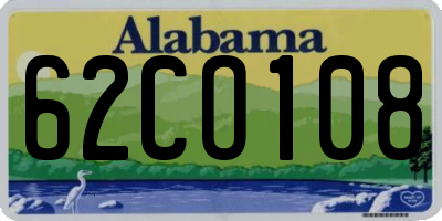 AL license plate 62CO108