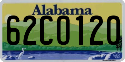 AL license plate 62CO120