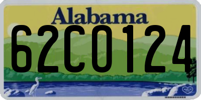 AL license plate 62CO124