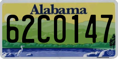 AL license plate 62CO147