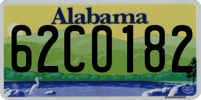 AL license plate 62CO182