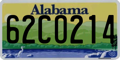 AL license plate 62CO214