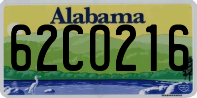 AL license plate 62CO216