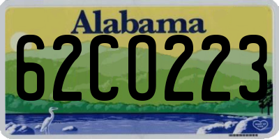 AL license plate 62CO223
