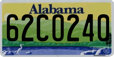AL license plate 62CO240
