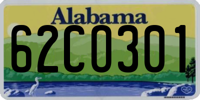 AL license plate 62CO301