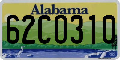 AL license plate 62CO310