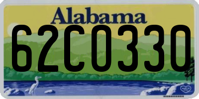 AL license plate 62CO330