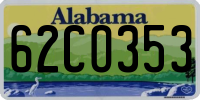 AL license plate 62CO353