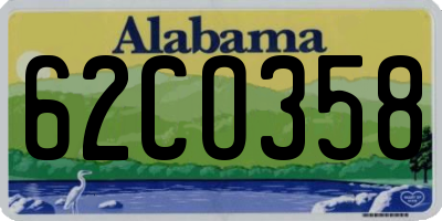 AL license plate 62CO358