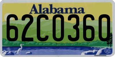 AL license plate 62CO360