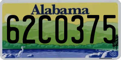 AL license plate 62CO375