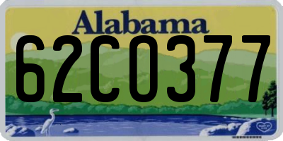 AL license plate 62CO377