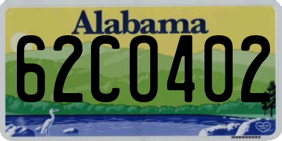 AL license plate 62CO402
