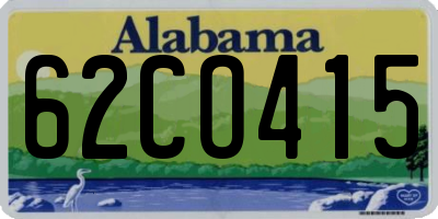 AL license plate 62CO415