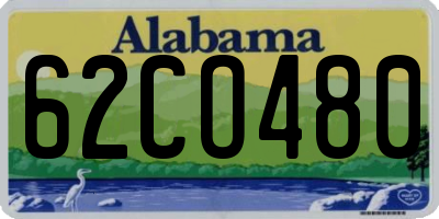 AL license plate 62CO480