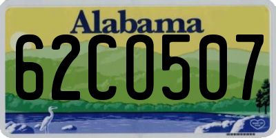 AL license plate 62CO507