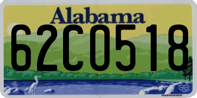 AL license plate 62CO518