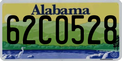 AL license plate 62CO528