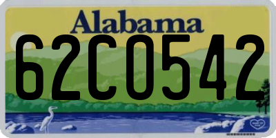 AL license plate 62CO542