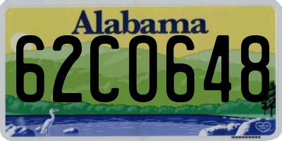 AL license plate 62CO648