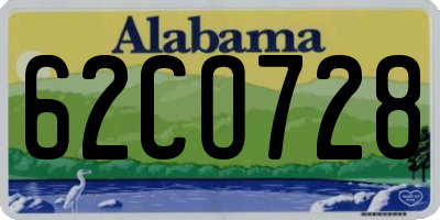 AL license plate 62CO728