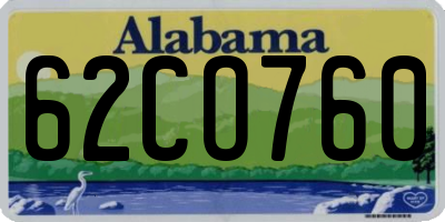 AL license plate 62CO760