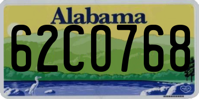 AL license plate 62CO768
