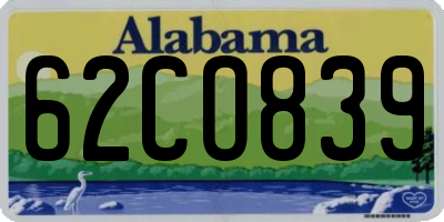 AL license plate 62CO839