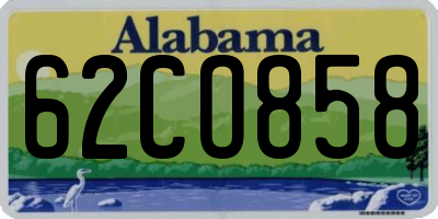 AL license plate 62CO858