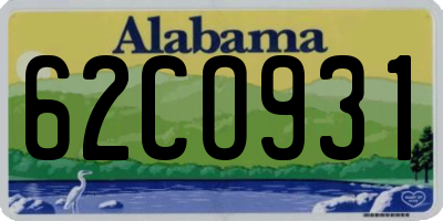 AL license plate 62CO931