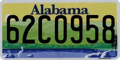 AL license plate 62CO958