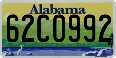 AL license plate 62CO992