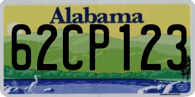 AL license plate 62CP123