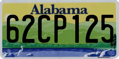 AL license plate 62CP125