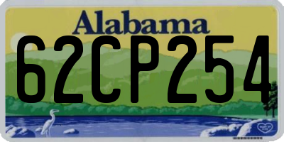 AL license plate 62CP254