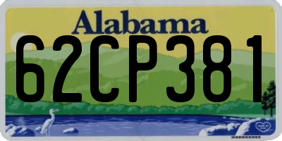 AL license plate 62CP381