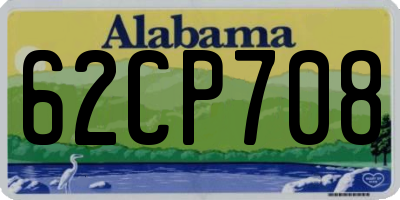 AL license plate 62CP708